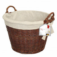 Deville Round Wicker Basket & Jute Liner