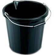 BLACK PLASTIC BUILDERS BUCKET 14L - Flying Dutchman Stores