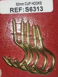 Securit Cup Hooks Shouldered (5) EB 32mm - Flying Dutchman Stores